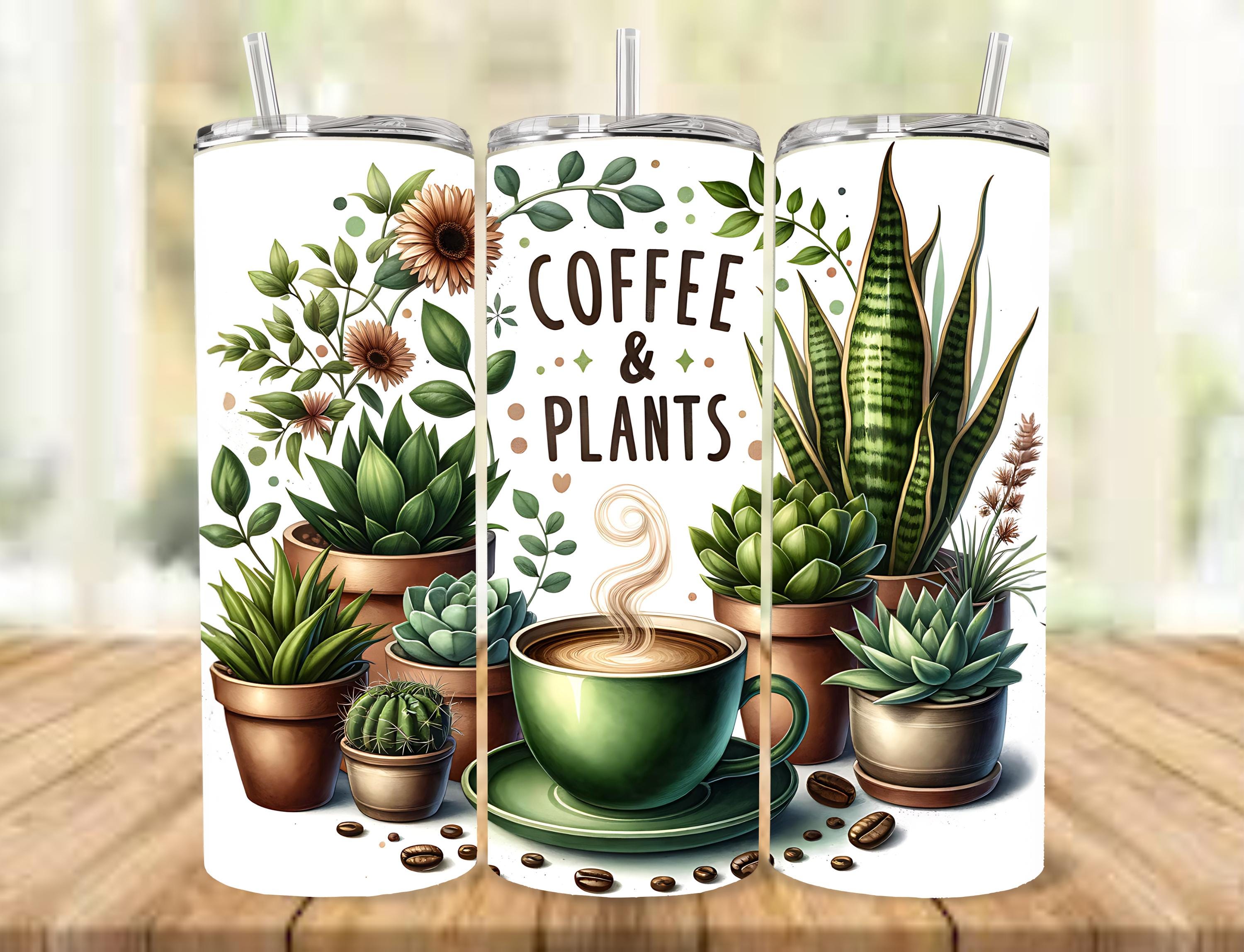 Coffee & Plants - 20 oz Skinny Tumbler