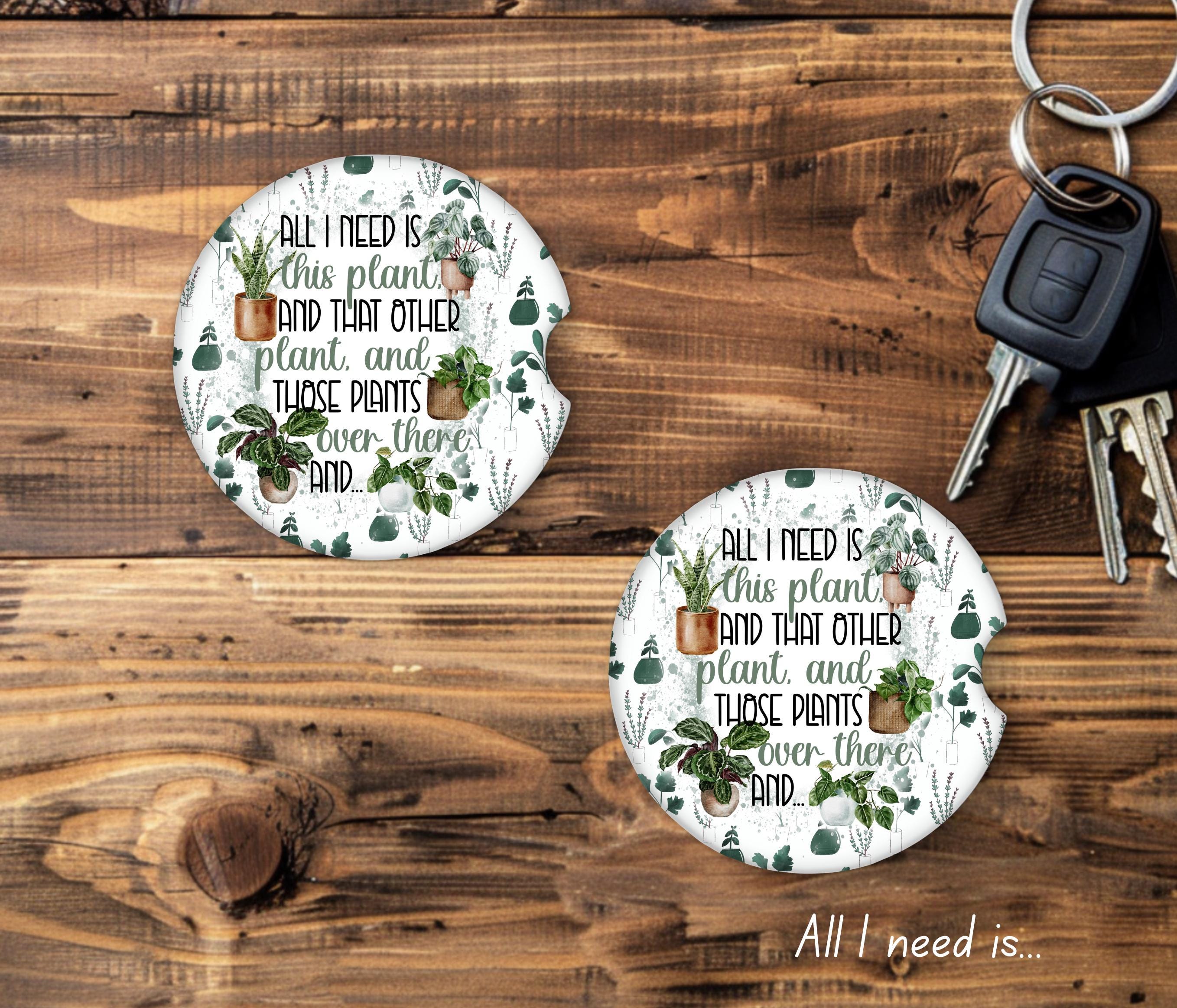 Plant Themed Car Coasters - 2 pack