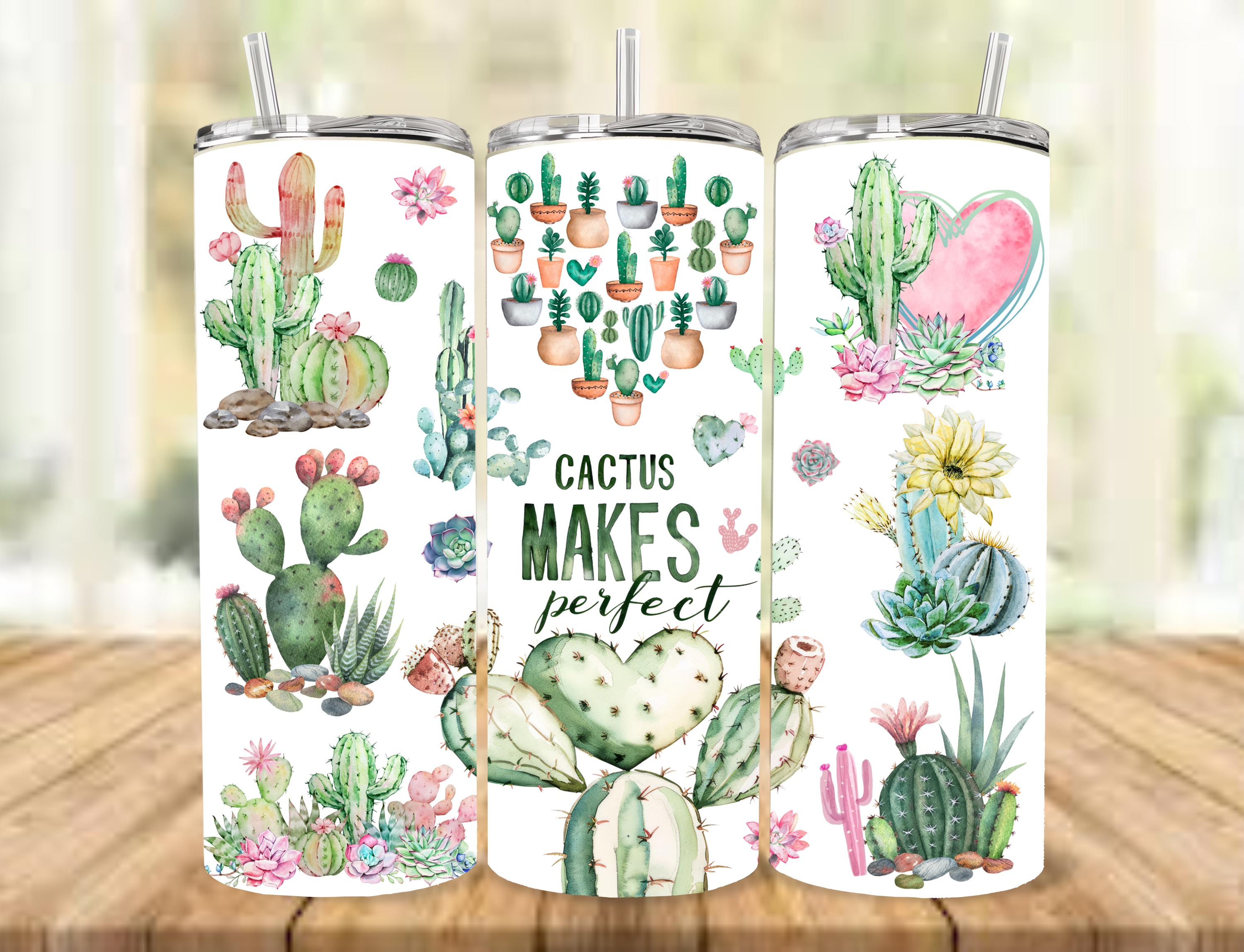 Cactus Makes Perfect - 20 oz Skinny Tumbler