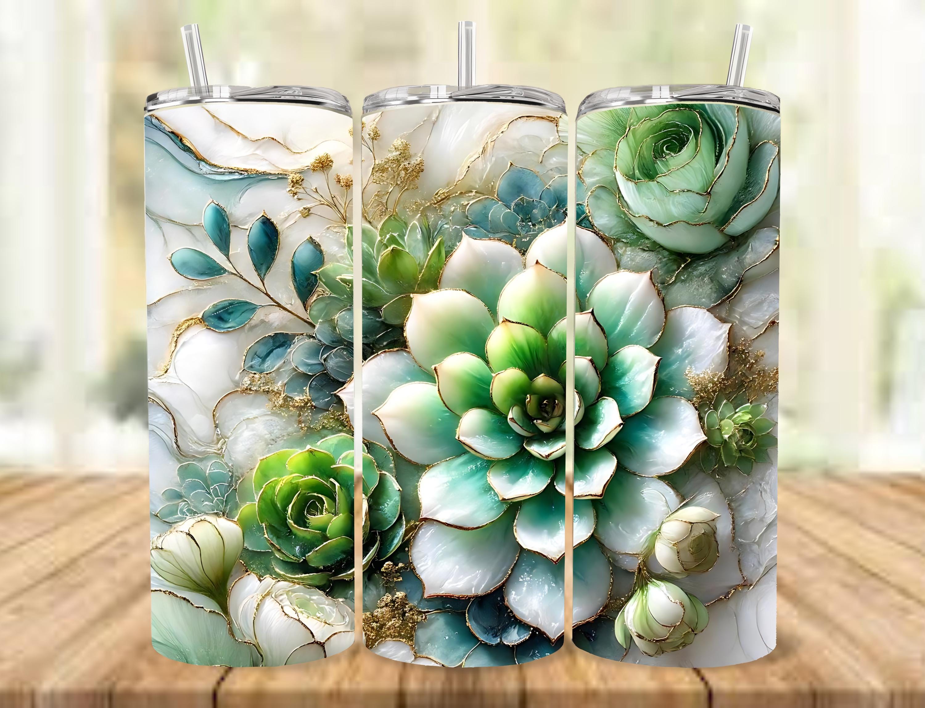 Succulent - 20 oz Skinny Tumbler