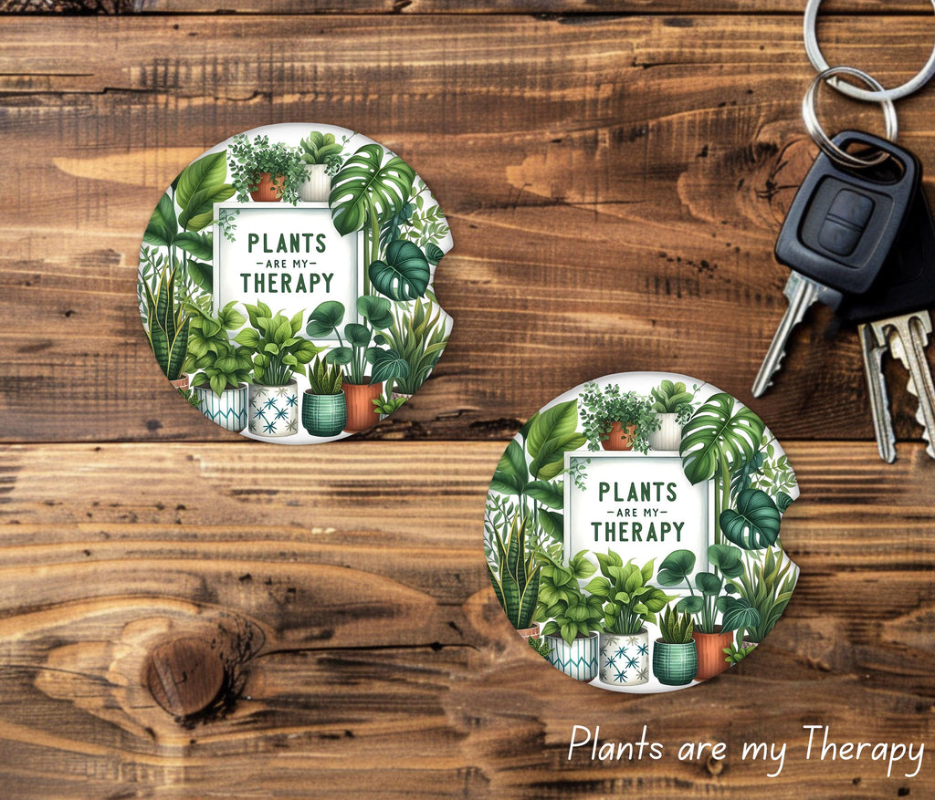 Plant Themed Car Coasters - 2 pack